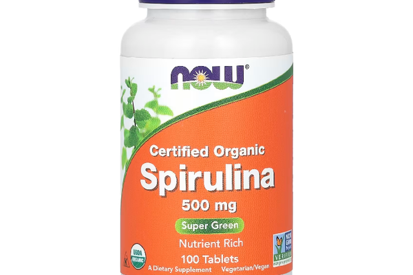 Spirulina Organica, 500 mg, 100 tablete, Now Foods