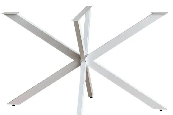 Picioare metalice pentru masă Homs, Alb, 90x50x71 cm, design modern industrial