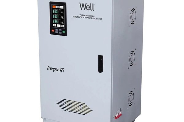 Stabilizator automat de tensiune trifazat Trooper 15KVA/12KW, Well - cu garantie conditionata prin proces verbal de punere in functiune
