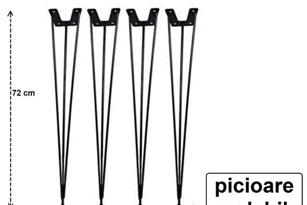 Set picioare masa metal, Homs ,negru,w0057