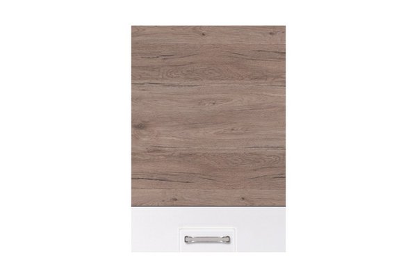 Corp superior + front ECO-33G, cu usa, stejar sonoma + alb lucios + stejar sanremo, 50x32x72 cm