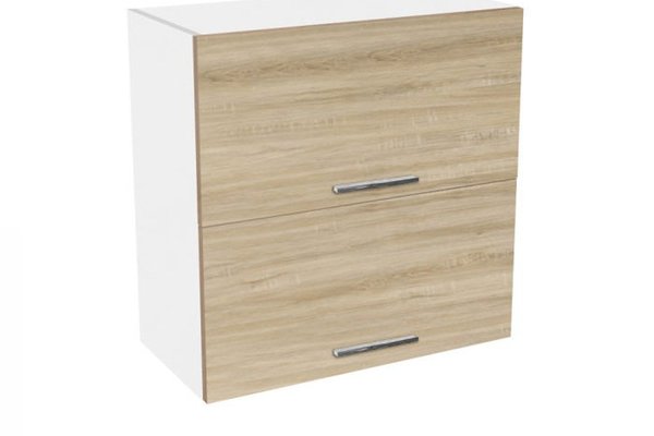 Corp suspendat 60 YANA, 2 usi rabatabile, corp alb, fronturi sonoma, 60x30x60 cm