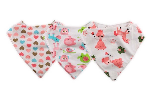 Set 3 bavete tip bandana din bumbac