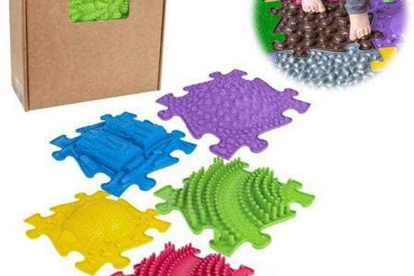 Covorase ortopedice senzoriale puzzle A Muffik - set mediu