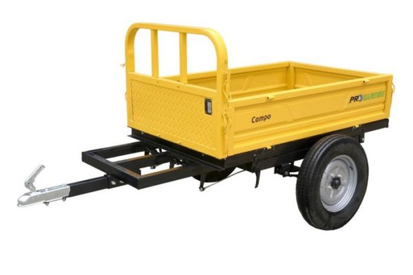 Remorca 500kg minitractor, 1 osie, prindere cupla, roti profil rutier 5.00-12, Campo RM500CT