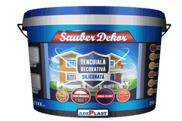 Adeplast tencuiala decorativa silicon Sauber Dekor DR  1.5 mm  28 kg  baza alba
