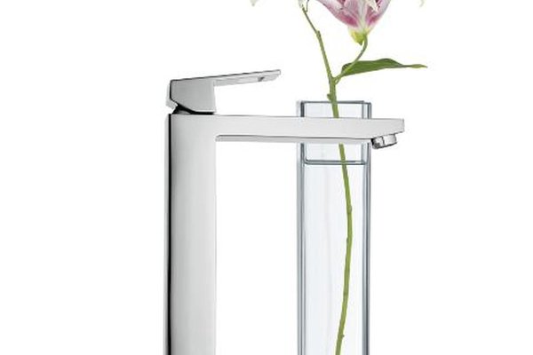 Baterie baie lavoar inalta montare blat Grohe Eurocube, crom, furtune flexibile-23406000