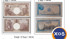Bancnota de 2000lei din 1941 si Bancnota de 5000 lei din 1943