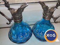 carafe de sticla albastra vintage - 2