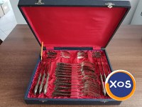 Set complet de 24 tacamuri din alpaca argintat, Melchior ZiSh - URSS - 2