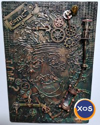 Albert Einstein geniu steampunk,industrial,tablou 3d - 2