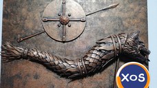 sculptura lupul dacic steag,dacian draco VÂNDUT!