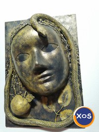 Sculptura pacatul originar eva,mar,sarpe - 4