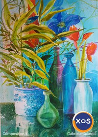 Tablouri picturi flori albastre - 8