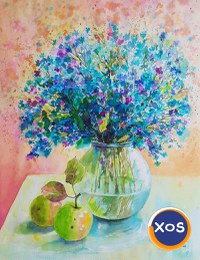 Tablouri picturi flori albastre - 4