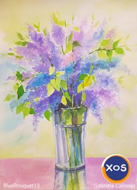 Tablouri picturi flori albastre - 24