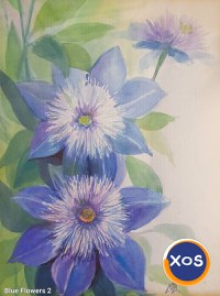 Tablouri picturi flori albastre - 19
