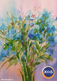 Tablouri picturi flori albastre - 18