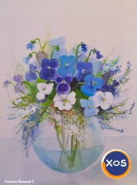 Tablouri picturi flori albastre - 17