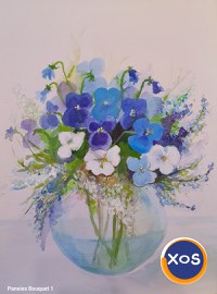 Tablouri picturi flori albastre - 14