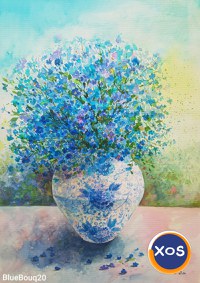Tablouri picturi flori albastre - 20