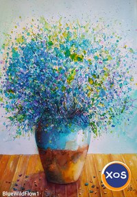 Tablouri picturi flori albastre - 23