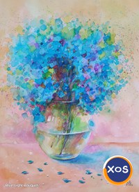 Tablouri picturi flori albastre - 12