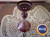 Obiecte din cristal rubin și alb made in RSR vintage - 13