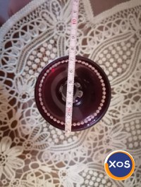 Obiecte din cristal rubin și alb made in RSR vintage - 14