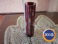 Obiecte din cristal rubin și alb made in RSR vintage - 21