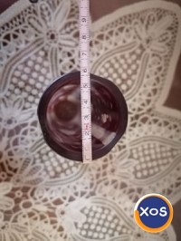 Obiecte din cristal rubin și alb made in RSR vintage - 23