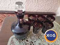 Obiecte din cristal rubin și alb made in RSR vintage - 6