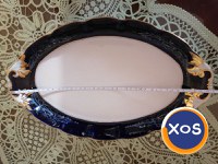 Serviciu de masă porțelan, cobalt, aur, 33 piese, made in RSR vintage - 3