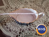 Serviciu de masă porțelan, cobalt, aur, 6 piese, made in RSR vintage - 13
