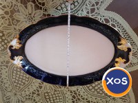 Serviciu de masă porțelan, cobalt, aur, 6 piese, made in RSR vintage - 15
