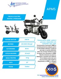 Triciclul electric APM5 – cu 2 locuri, posibilitate rate cu buletinul - 5