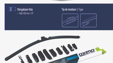 Ștergător parbriz Aixam 500 550mm 1996- 2007 OXIMO + 4 stickere AIXAM