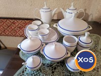 Componente serviciu de masă porțelan, 14 piese, made in RSR vintage - 2