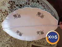 Set platouri porțelan ovale made in RSR vintage - 5 piese - 2
