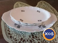 Set platouri porțelan ovale made in RSR vintage - 5 piese - 1