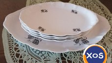 Set platouri porțelan ovale made in RSR vintage - 5 piese