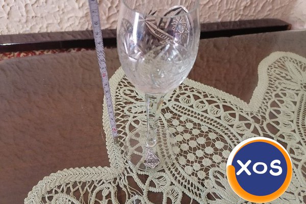 2 seturi pahare cu picior din cristal made in RSR vintage