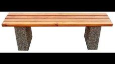 Banci si scaune din beton (cu elemente din lemn) diverse modele