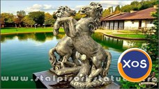 Statuetă căluț mediu, auriu patinat, model S37.