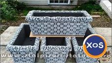 Jardinieră ornament flori, model J14.