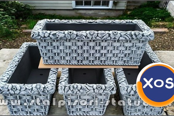 Jardinieră ornament flori, model J14.