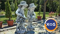 Set două statuete grădinari, gri patinat, model S92. - 3