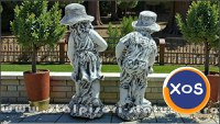 Set două statuete grădinari, gri patinat, model S92. - 4