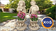 Set grădinari cu roabe, maro antichizat, model J6, J7.