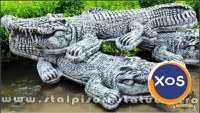 Statuetă crocodil, gri patinat, model S85. - 5